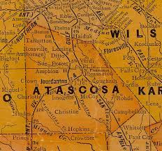 Old Atascosa county Texas map